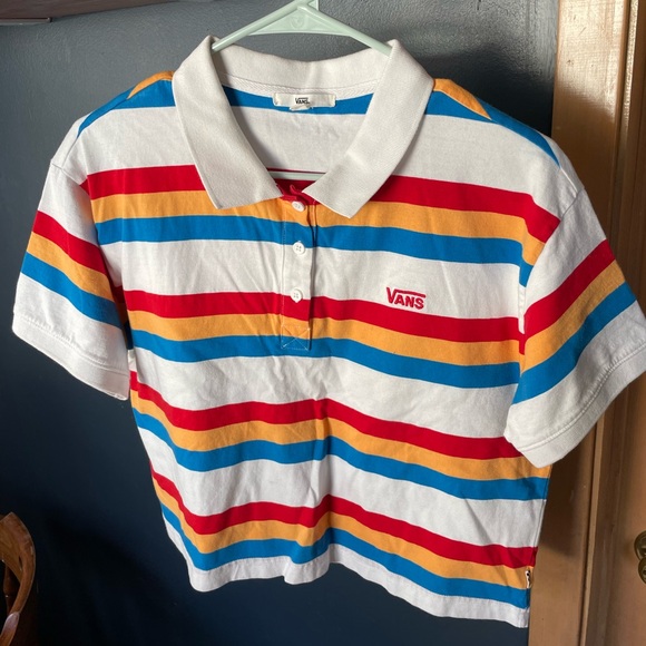 Vans cropped polo shirt, size Large. - Picture 2 of 7